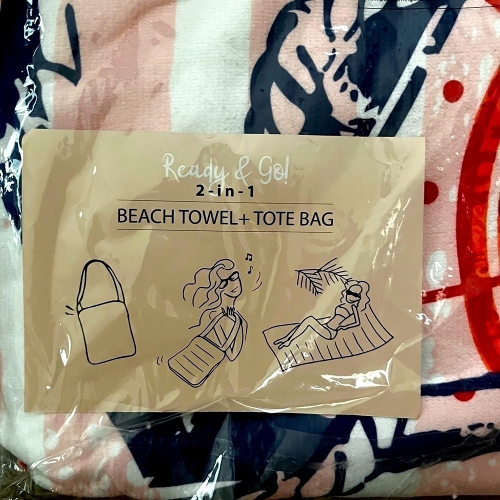 Gonna Be A While Anchor Rope Printed Beach Towel and Tote Bag Combo Set - Picture 3 of 8